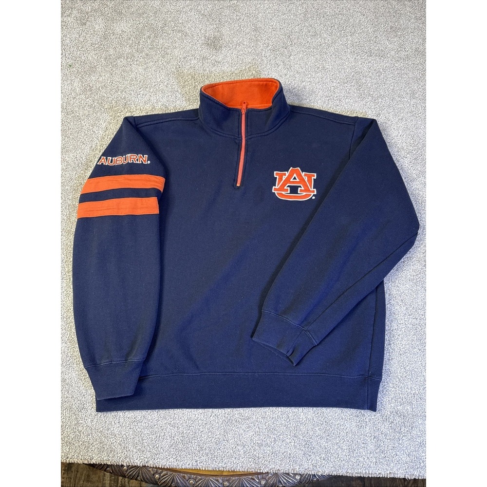 Auburn Tigers Quarter Zip Sweatshirt XL E5 Long Sleeve Pullover